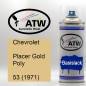 Preview: Chevrolet, Placer Gold Poly, 53 (1971): 400ml Sprühdose, von ATW Autoteile West.